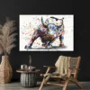 tableau taureau pop art paysage 3 2 4.webp