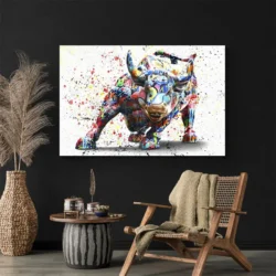 tableau taureau pop art paysage 3 2 4.webp