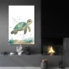 tableau tortue chambre enfant portrait 2 3 2.webp
