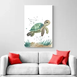 tableau tortue chambre enfant portrait 2 3 4.webp