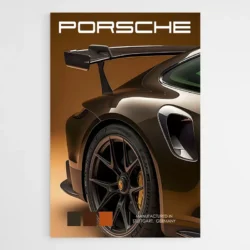 tableau voiture marron porsche 1.webp