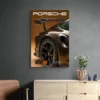 tableau voiture marron porsche portrait 2 3 3.webp