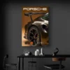 tableau voiture marron porsche portrait 2 3 4.webp