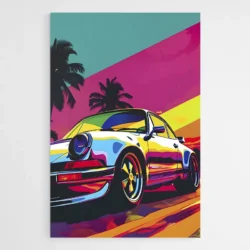 tableau voiture porsche pop art 1.webp