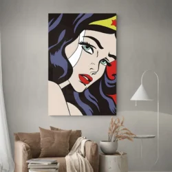 tableau wonder woman pop art portrait 2 3 2.webp