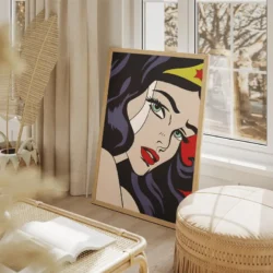 tableau wonder woman pop art portrait 2 3 3.webp