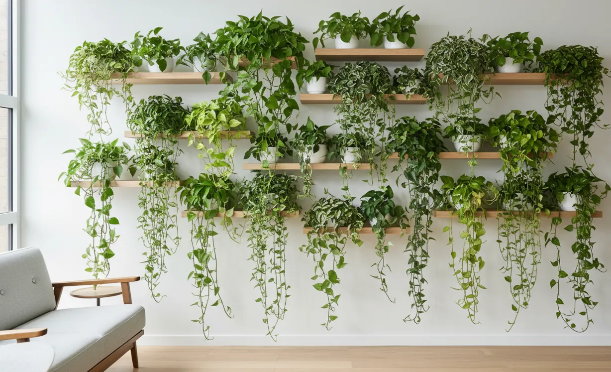 Comment décorer un grand mur de salon déco plante