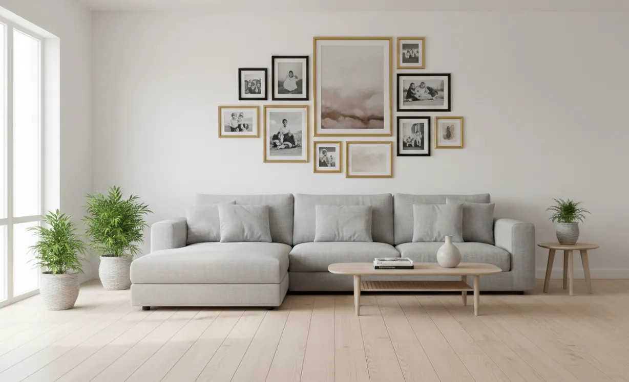 Comment décorer un grand mur de salon gallery wall