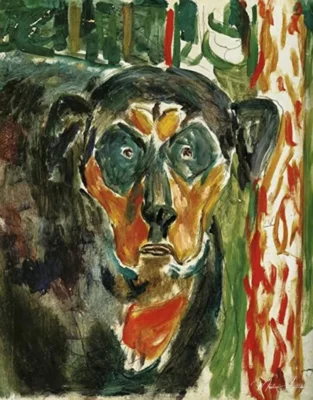 Edvard Munch Tête de chien
