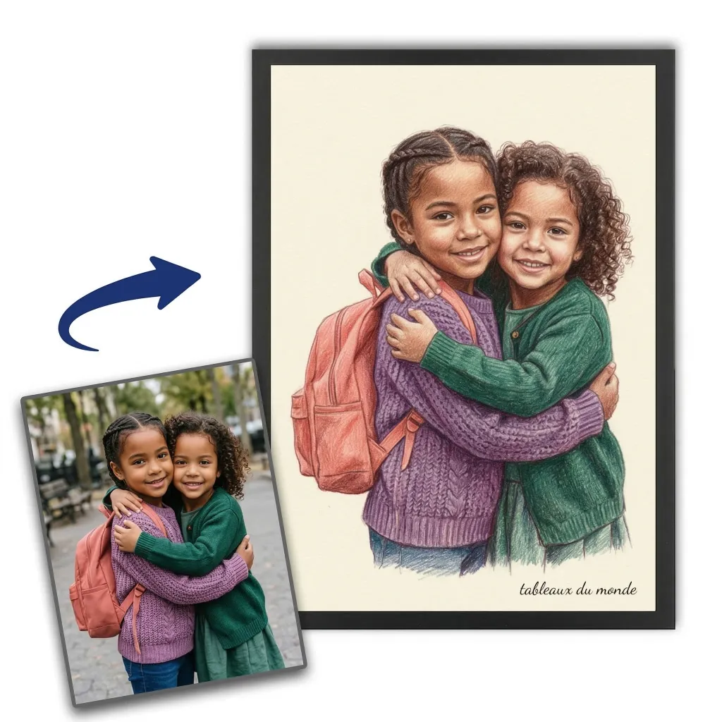 Portrait photo dessin Portrait photo dessin
