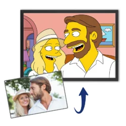 Tableau personnalisé couple Simpson