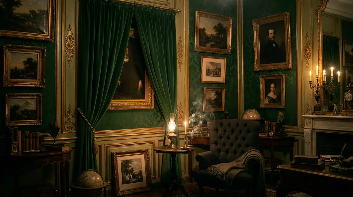 Cabinet privé d'un collectionneur parisien du Second Empire