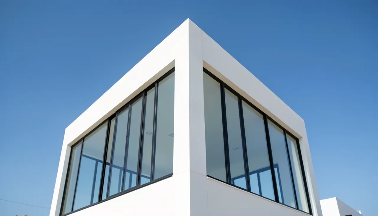 Architecture Bauhaus Façade de bâtiment style Bauhaus verre et acier