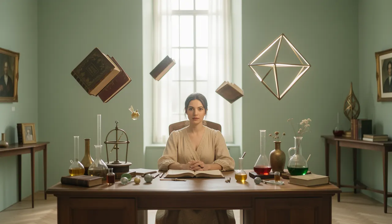 Univers féminin surréaliste Intérieur surréaliste féminin avec symboles alchimiques