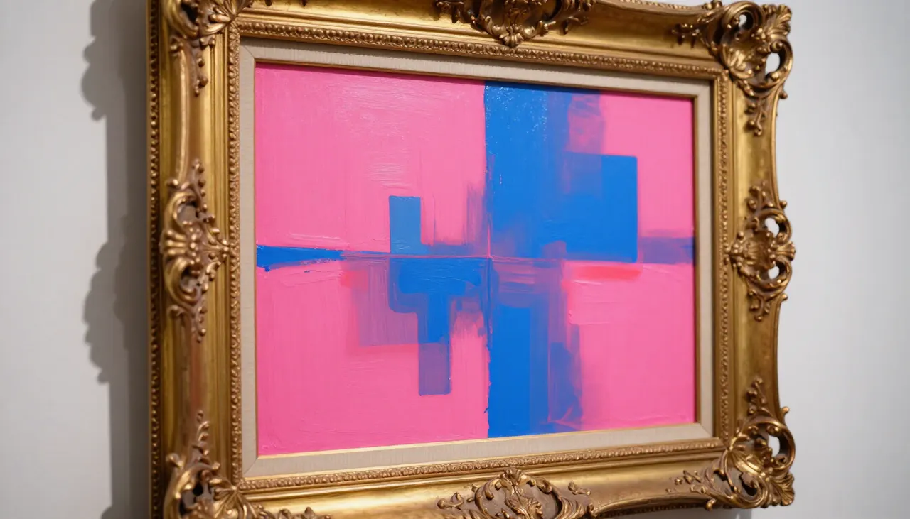 Cadre baroque sur œuvre moderne