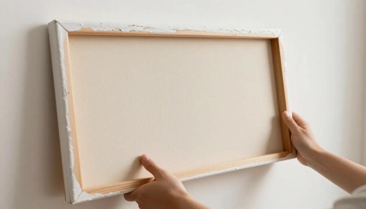 La toile comme levier Installation d'une toile sur un mur