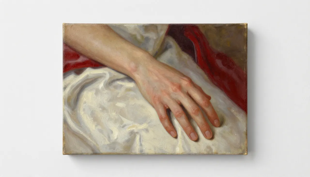 Le choc des époques Toile classique sur mur blanc épuré