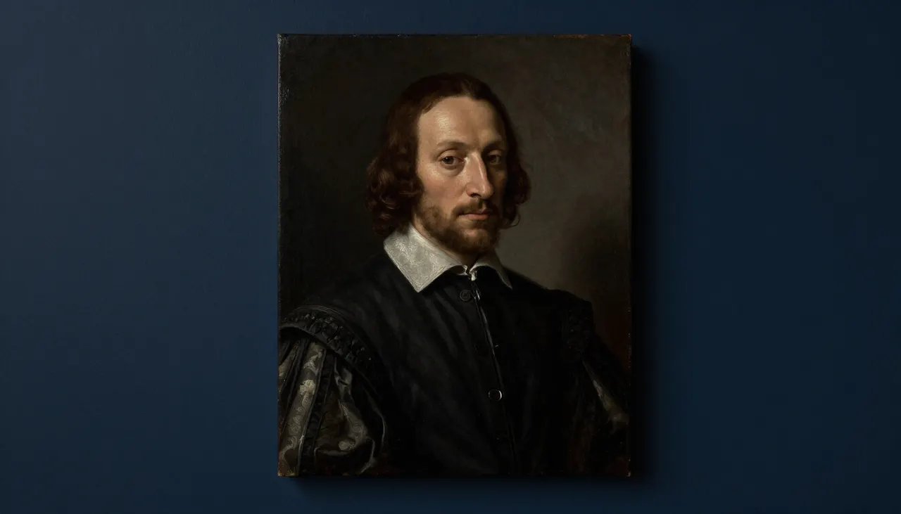 Le choix de l'œuvre Portrait renaissance isolé sur mur sombre