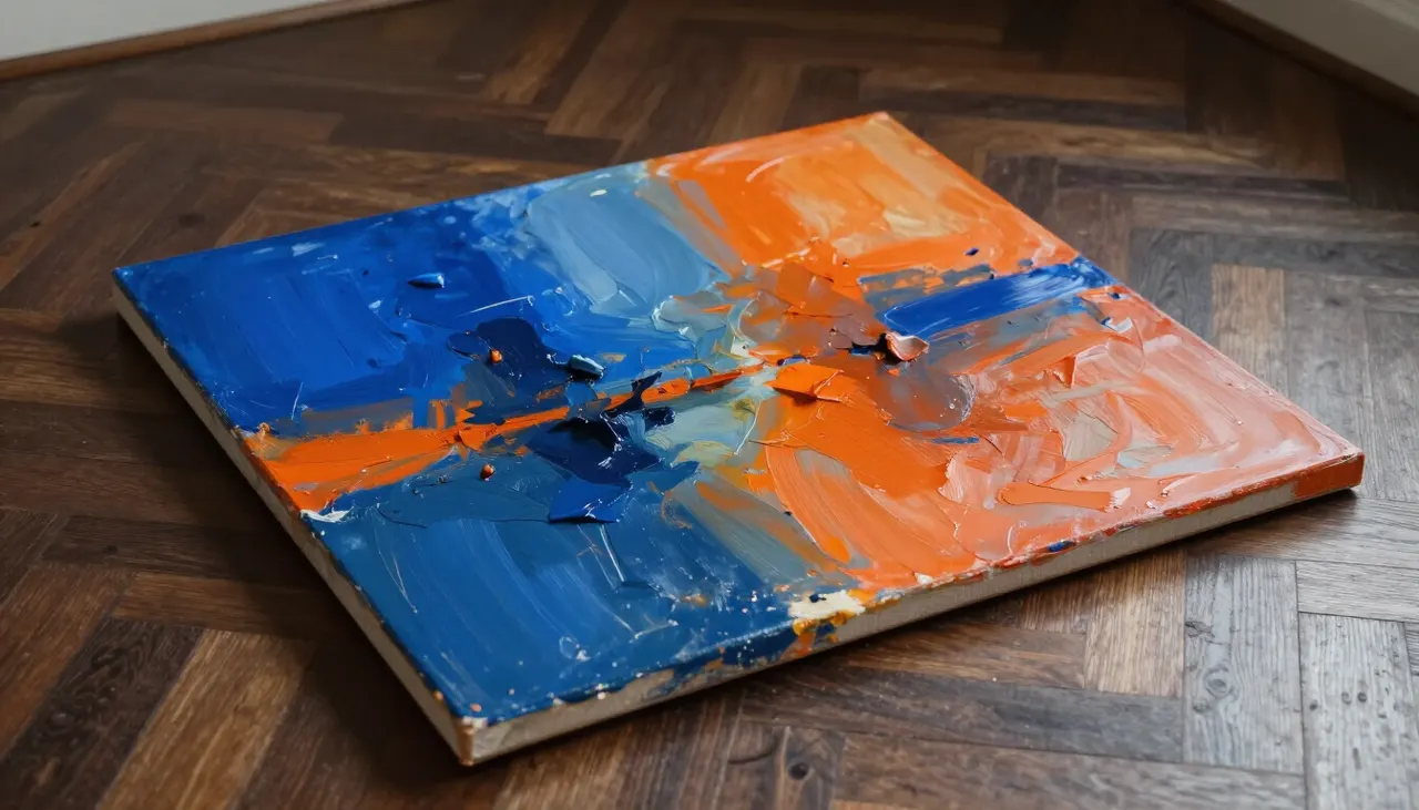 Le style idéal Tableau abstrait aux couleurs vives au sol