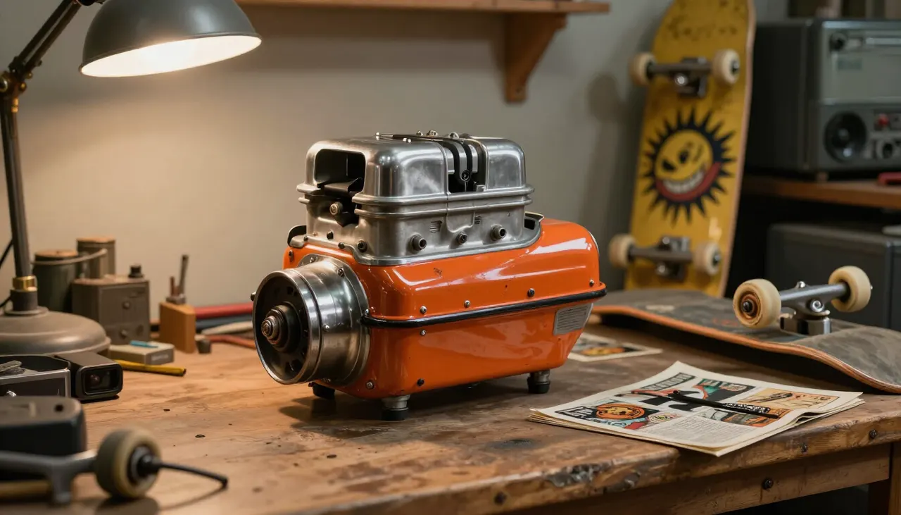 Origines underground Atelier californien avec objets de custom culture