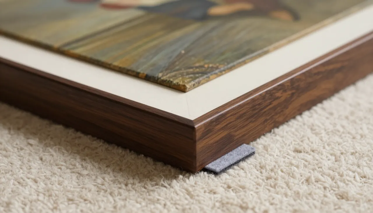 Sécurité et entretien Protection de tableau posé sur un tapis