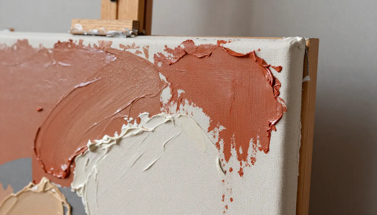 Tableau texturé aux couleurs contrastées